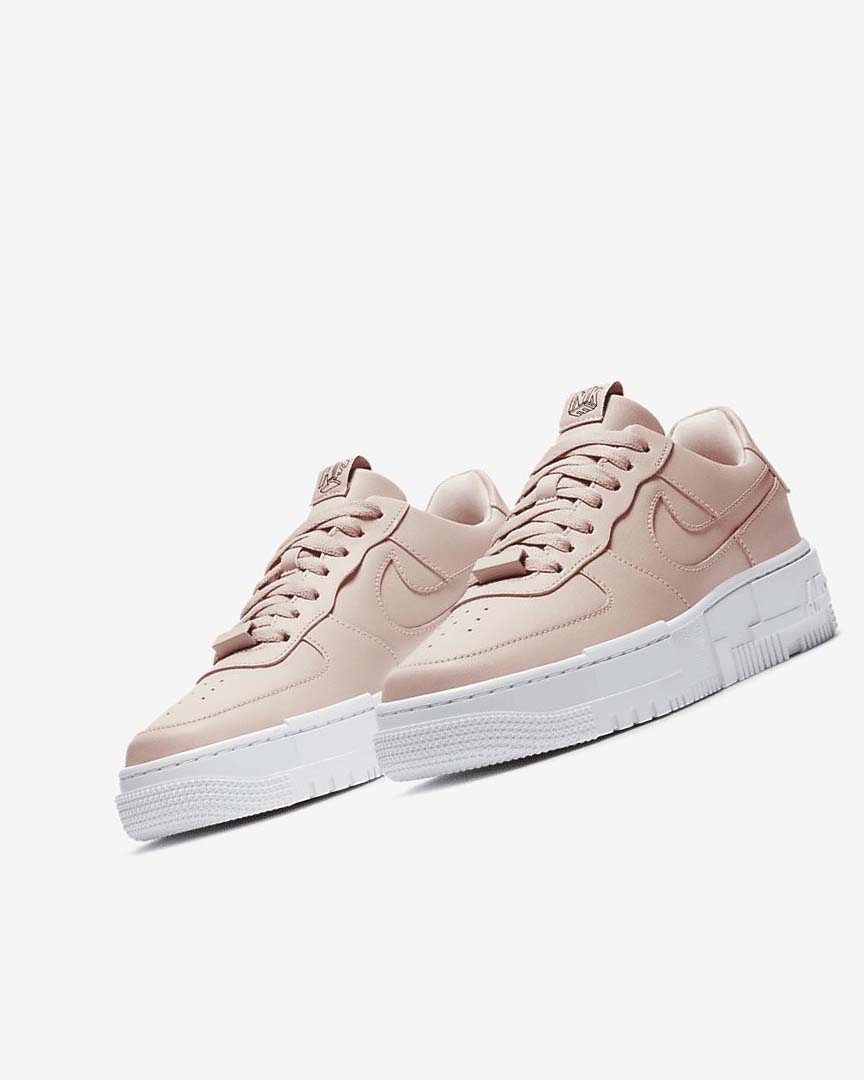Beige / Black / White / Beige Nike Air Force 1 Pixel Women's Sneakers | CA_1182