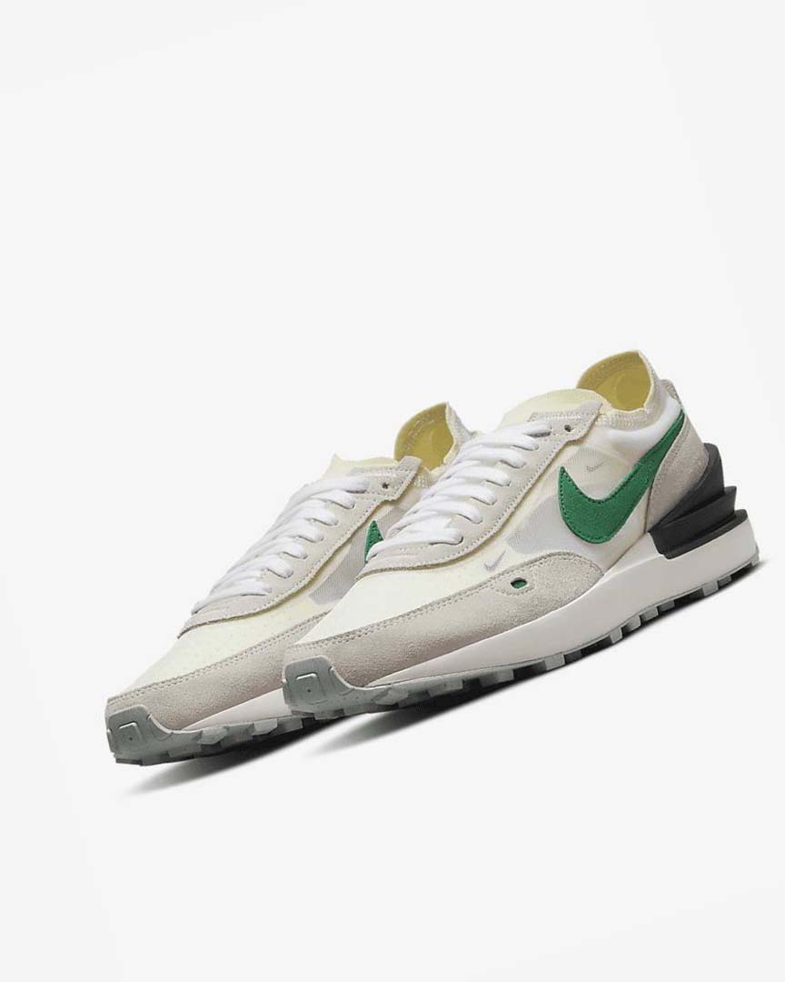 Beige / Green / Black Nike Waffle One Men's Sneakers | CA_4847