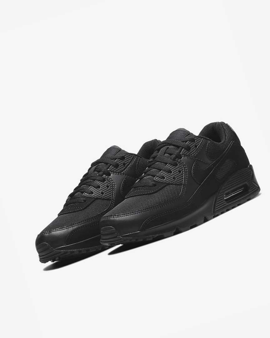 Black / Black / Black / Black Nike Air Max 90 Men's Casual Shoes | CA_2389