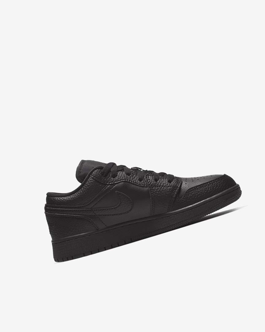 Black / Black / Black Nike Air Jordan 1 Low Boys' Sneakers | CA_3010