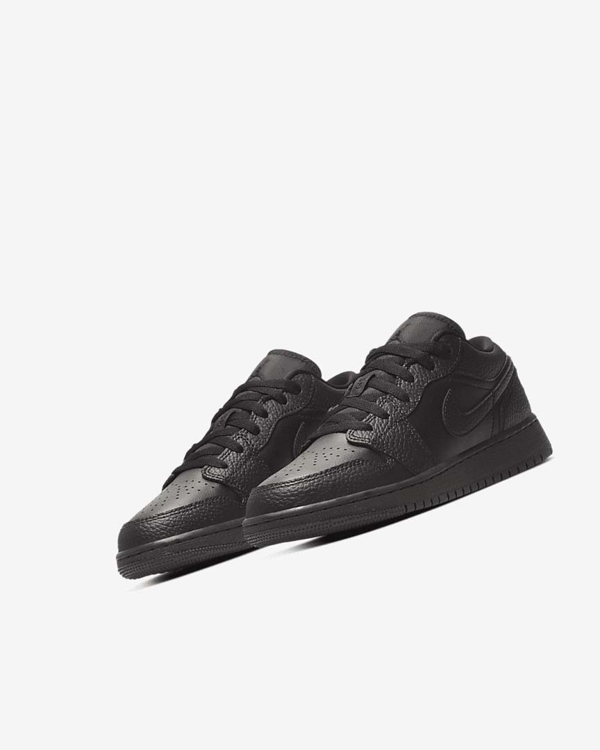 Black / Black / Black Nike Air Jordan 1 Low Boys' Sneakers | CA_3010