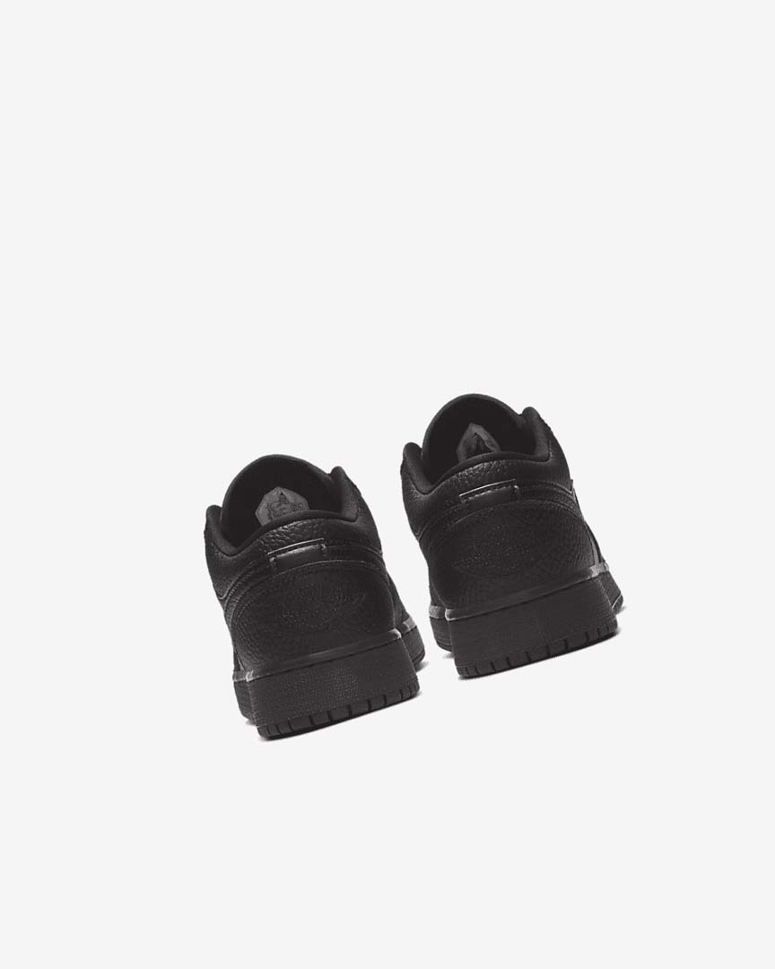 Black / Black / Black Nike Air Jordan 1 Low Boys' Sneakers | CA_3010