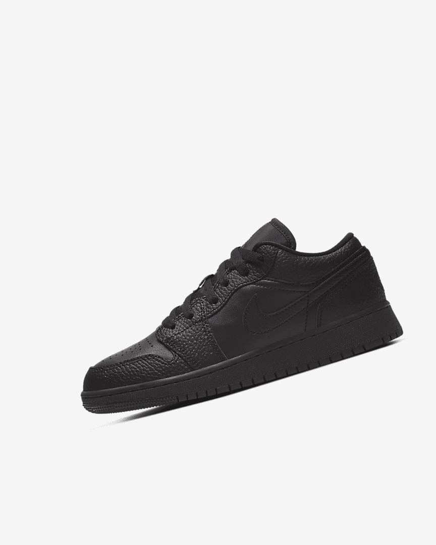 Black / Black / Black Nike Air Jordan 1 Low Boys\' Sneakers | CA_3010