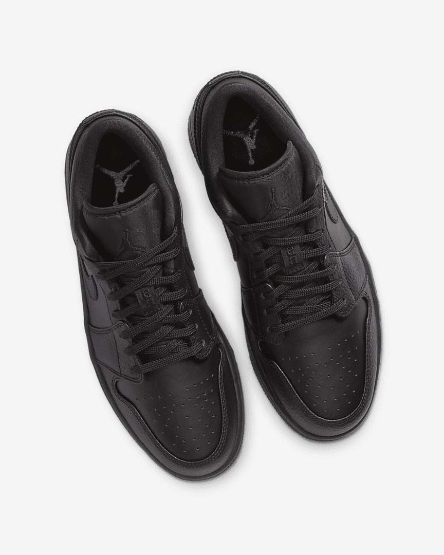 Black / Black / Black Nike Air Jordan 1 Low Men's Sneakers | CA_5049