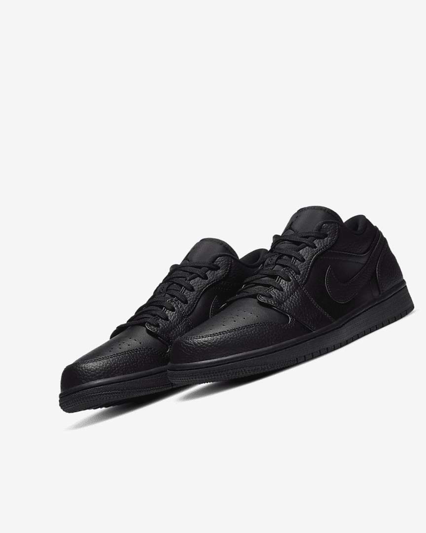 Black / Black / Black Nike Air Jordan 1 Low Men's Sneakers | CA_5049