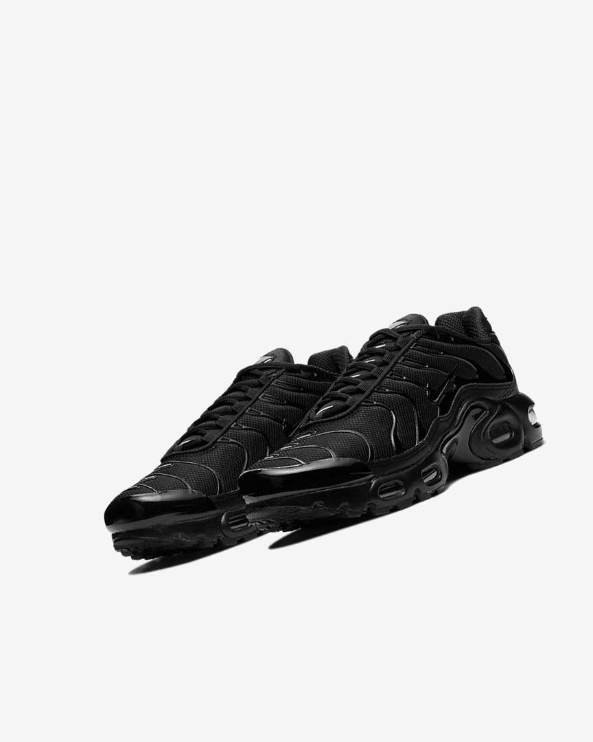 Black / Black / Black Nike Air Max Plus Boys' Sneakers | CA_1132