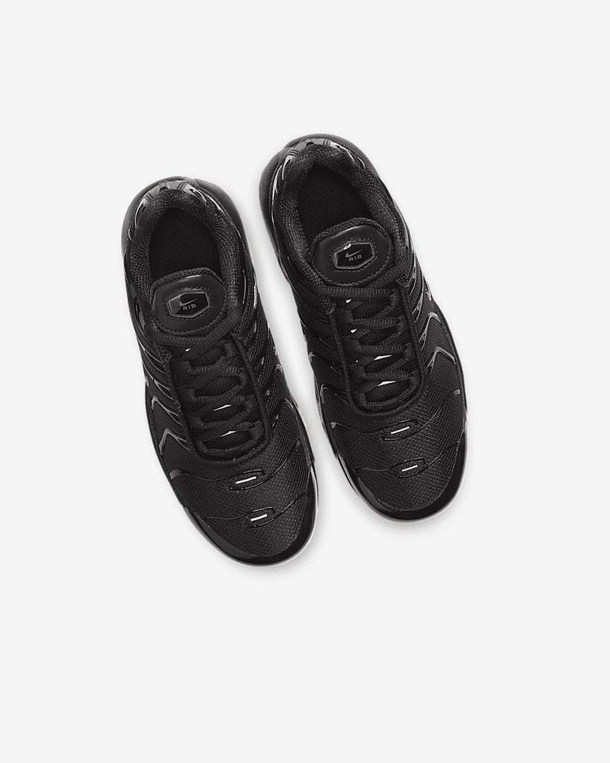 Black / Black / Black Nike Air Max Plus Boys' Sneakers | CA_5108