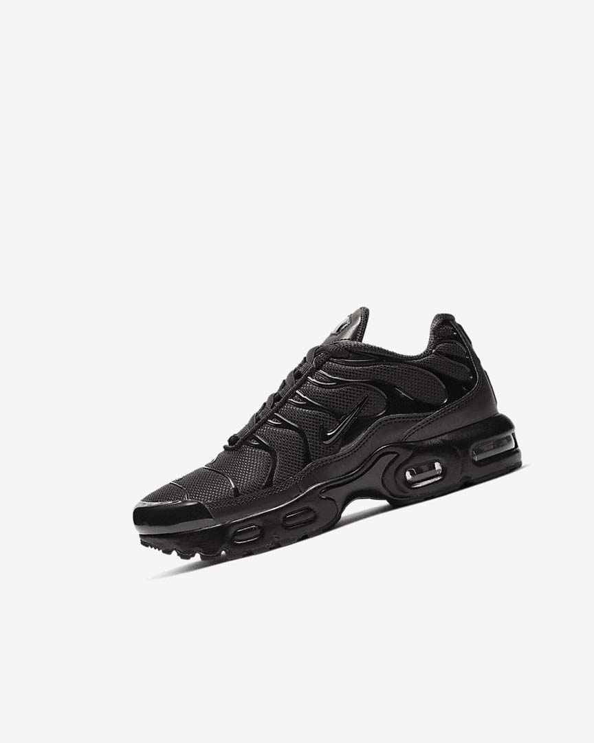 Black / Black / Black Nike Air Max Plus Boys\' Sneakers | CA_5108