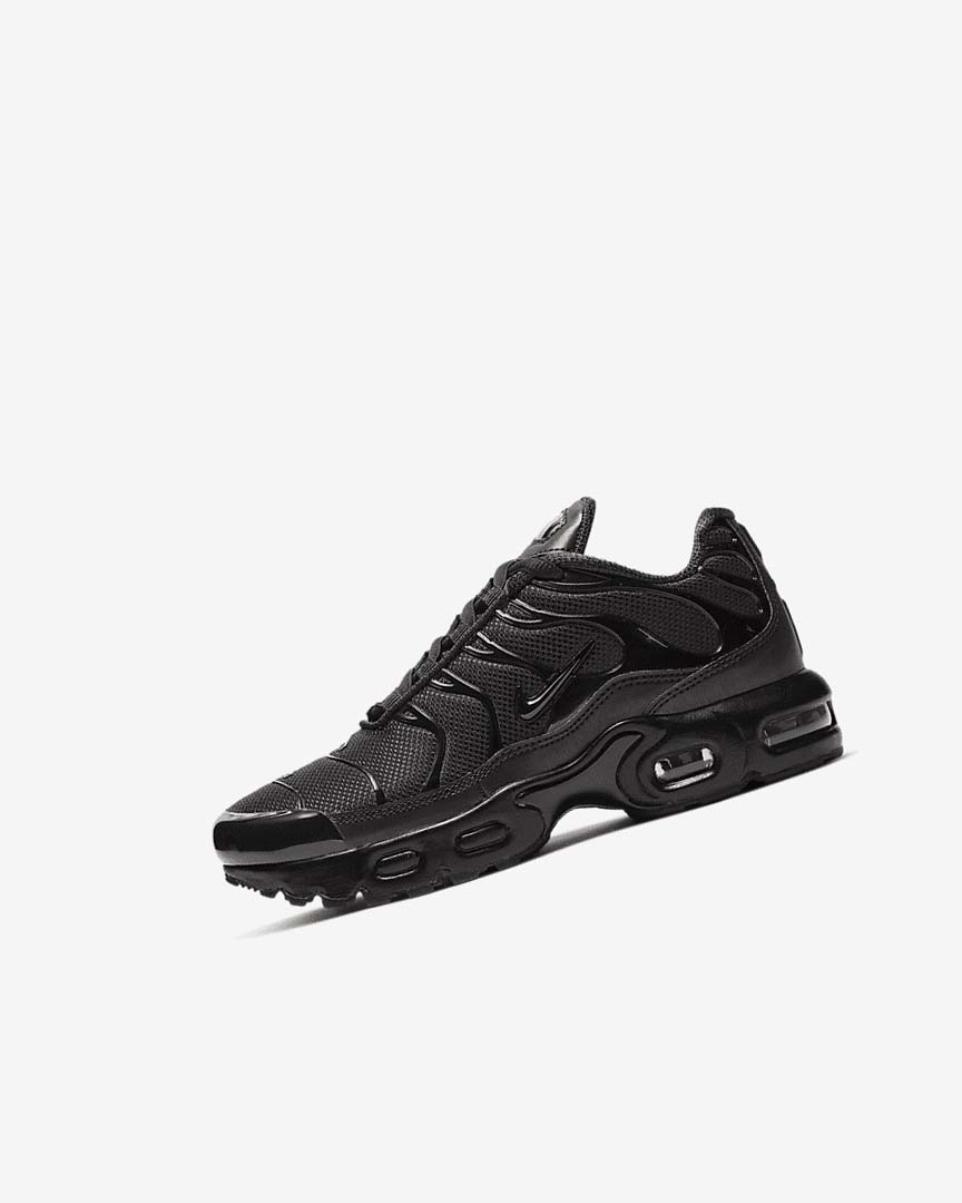 Black / Black / Black Nike Air Max Plus Girls\' Sneakers | CA_5244