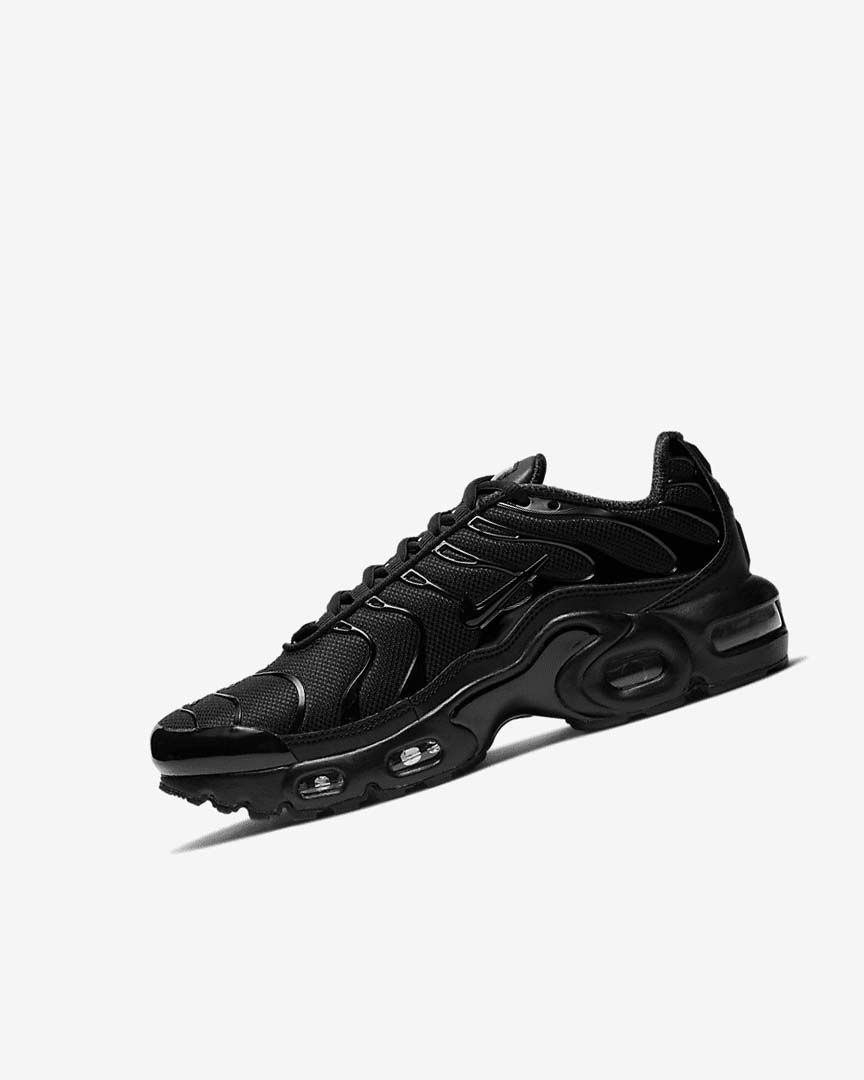 Black / Black / Black Nike Air Max Plus Girls\' Sneakers | CA_5437
