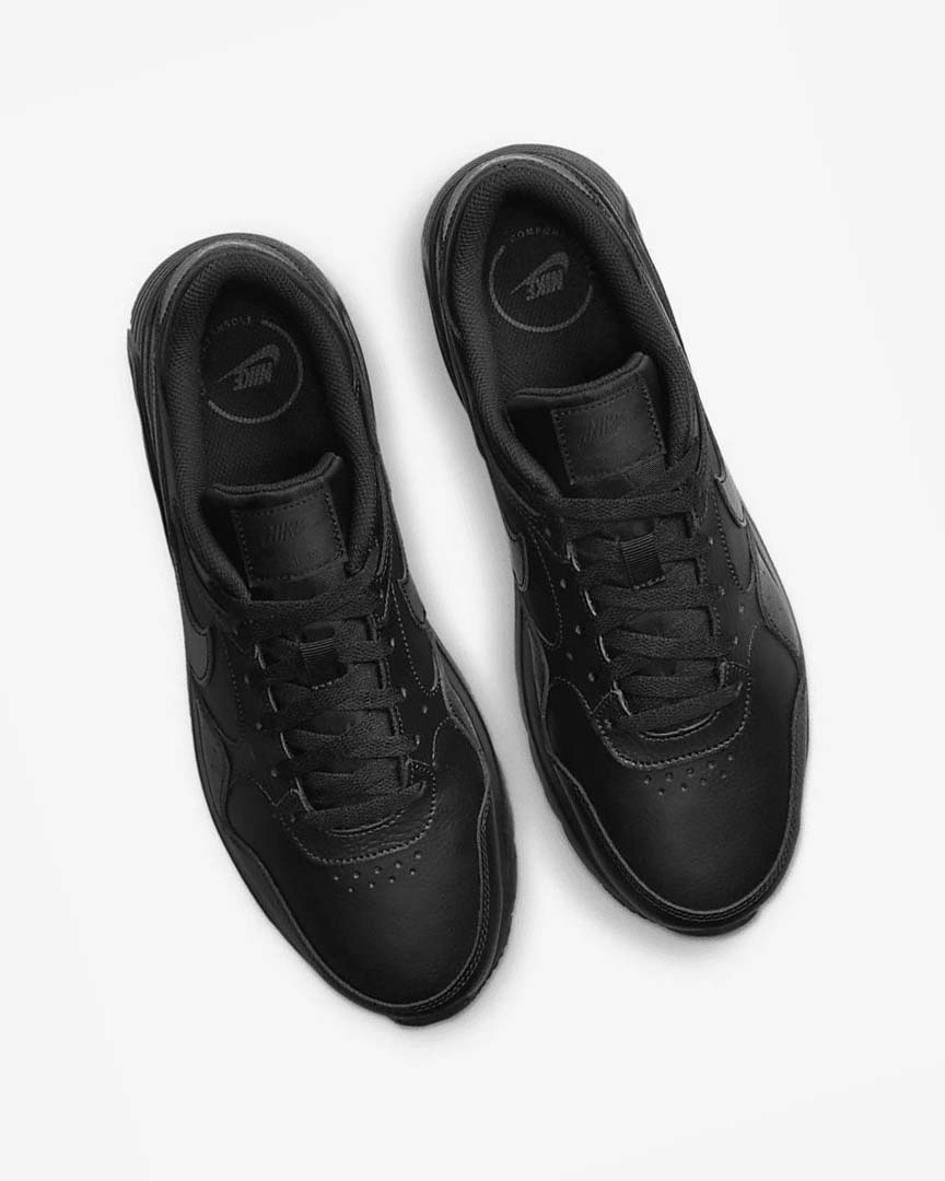 Black / Black / Black Nike Air Max SC Leather Men's Sneakers | CA_5355