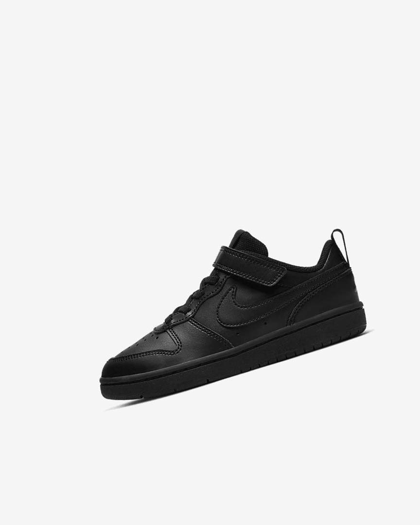Black / Black / Black Nike Court Borough Low 2 Boys\' Shoes | CA_2462