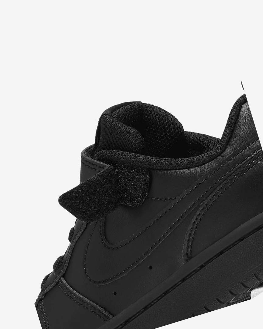 Black / Black / Black Nike Court Borough Low 2 Girls' Shoes | CA_3131