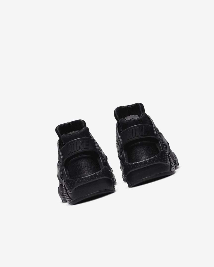 Black / Black / Black Nike Huarache Run Boys' Shoes | CA_4562