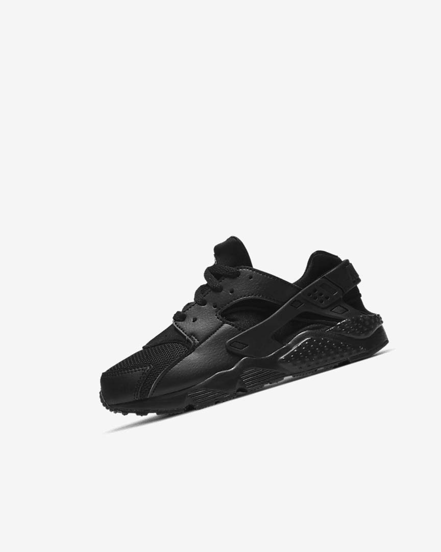 Black / Black / Black Nike Huarache Run Girls\' Shoes | CA_4947