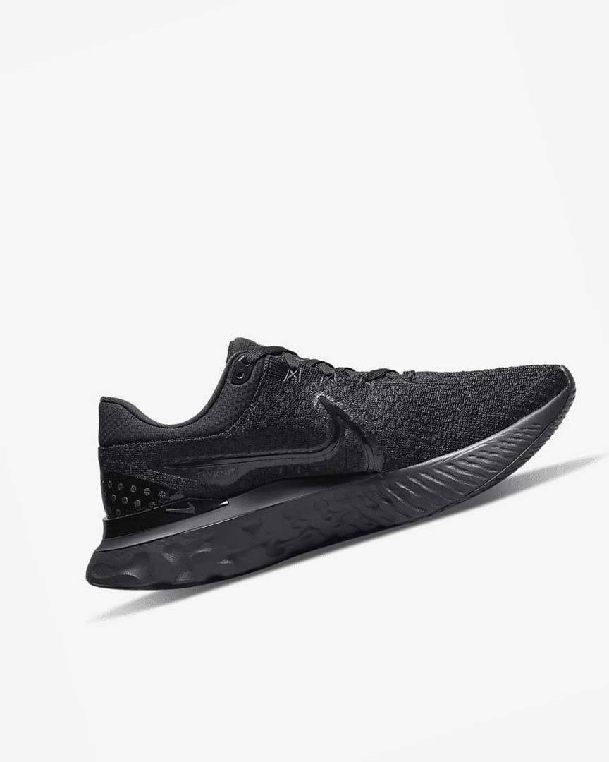 Black / Black / Black Nike React Infinity Run Flyknit 3 Men's Running Shoes | CA_5230