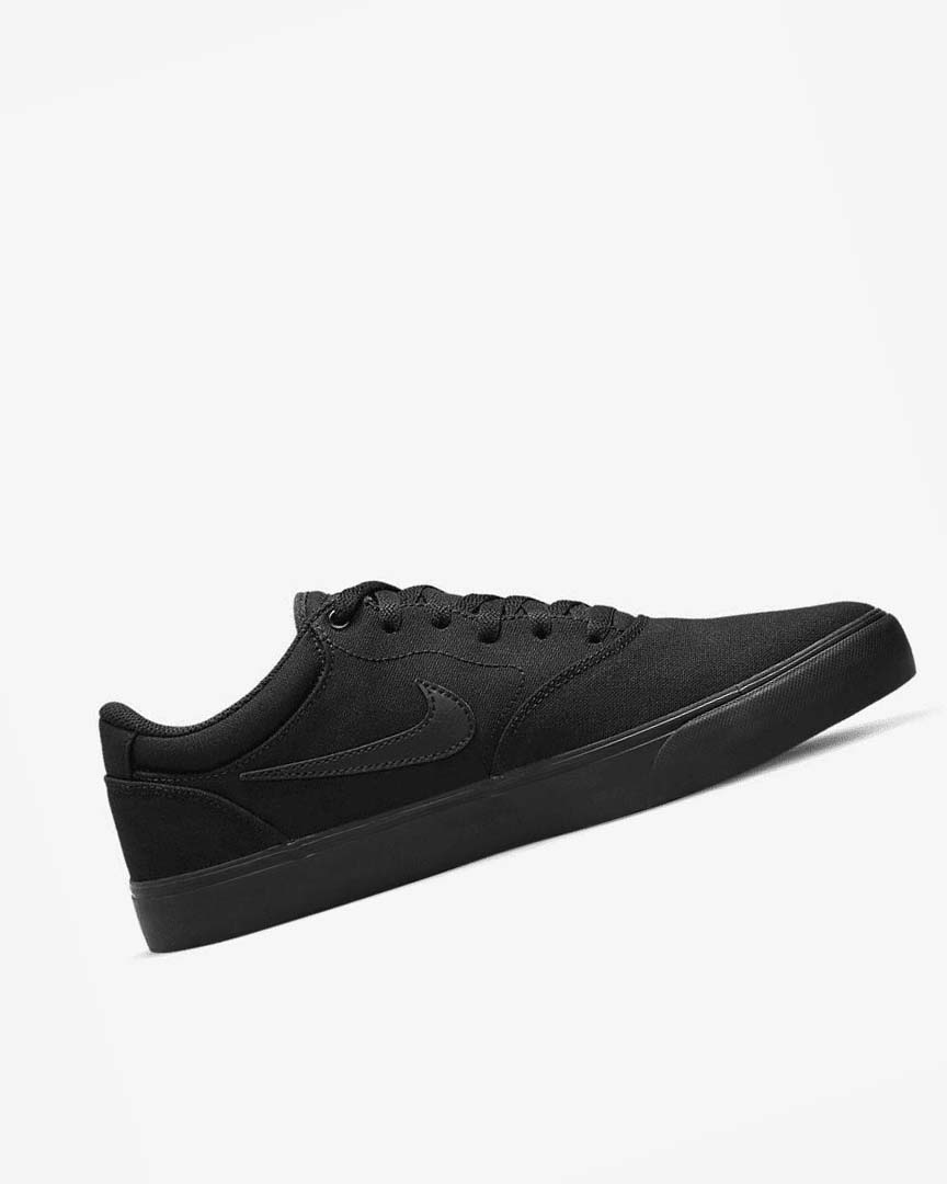 Black / Black / Black Nike SB Chron 2 Canvas Men's Skate Shoes | CA_5120