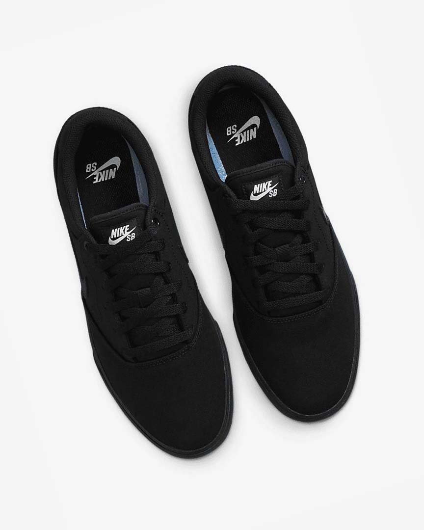 Black / Black / Black Nike SB Chron 2 Canvas Men's Skate Shoes | CA_5120