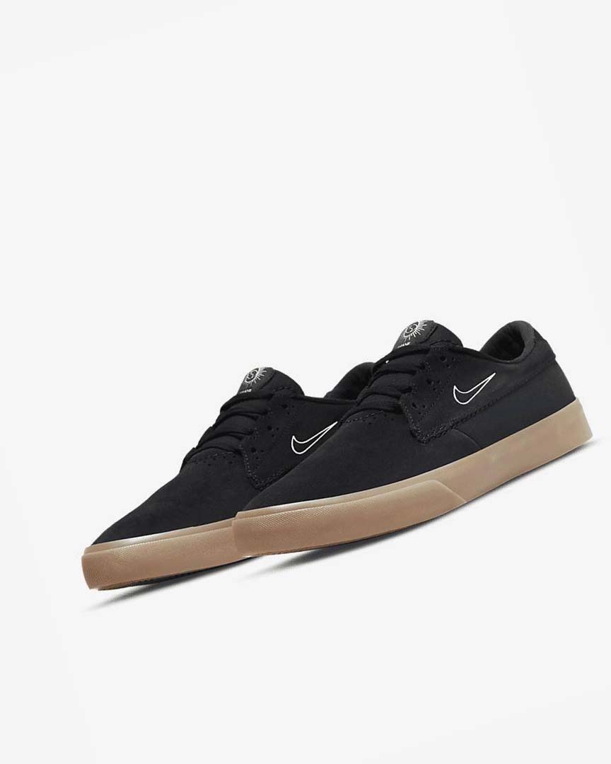 Black / Black / Black / White Nike SB Shane Men's Skate Shoes | CA_4668
