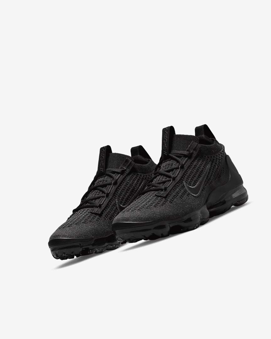 Black / Black / Dark Grey / Black Nike Air VaporMax 2021 FK Girls' Sneakers | CA_2858