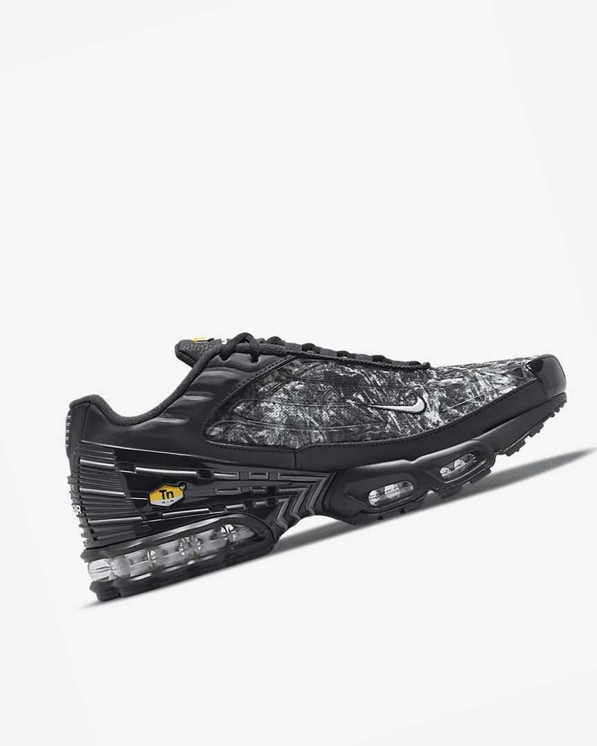 Black / Black / Dark Grey / White Nike Air Max Plus 3 Men's Sneakers | CA_3058