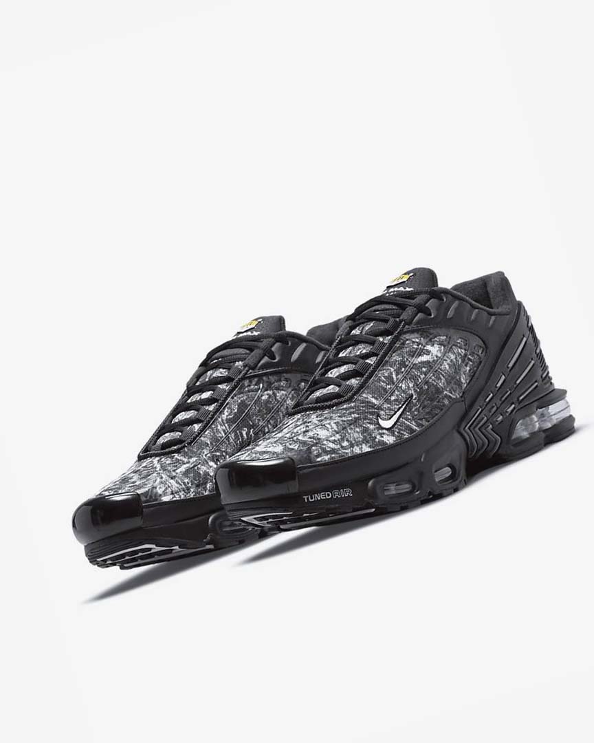 Black / Black / Dark Grey / White Nike Air Max Plus 3 Men's Sneakers | CA_3058