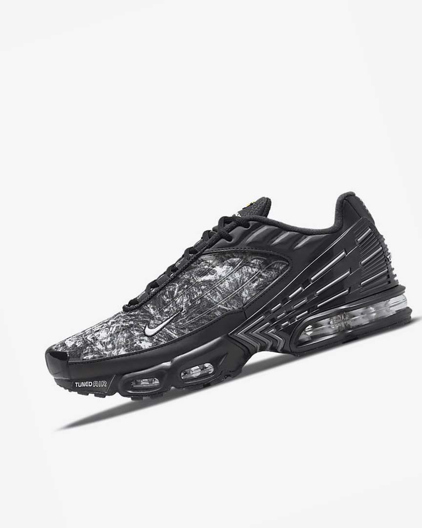 Black / Black / Dark Grey / White Nike Air Max Plus 3 Men\'s Sneakers | CA_3058