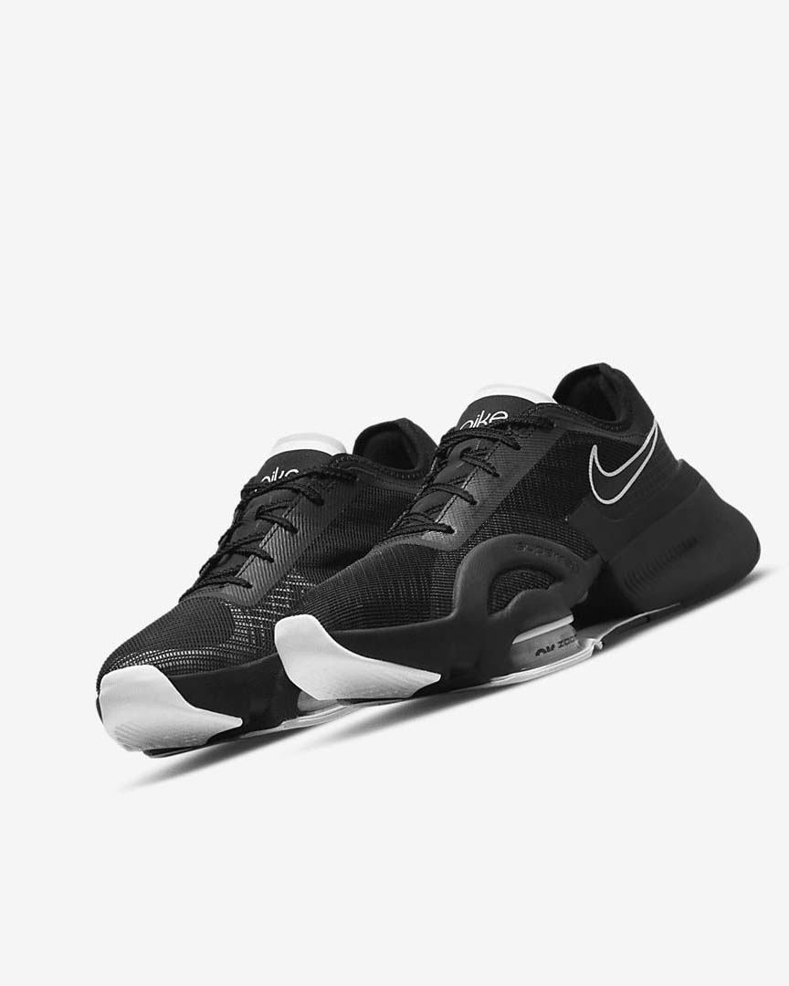 Black / Black / Dark Grey / White Nike Air Zoom SuperRep 3 Women's Training Shoes | CA_4959