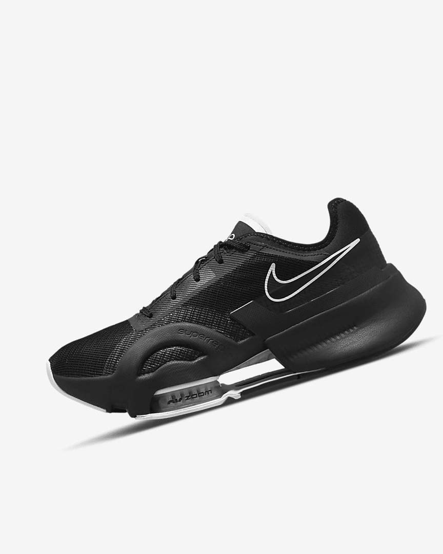 Black / Black / Dark Grey / White Nike Air Zoom SuperRep 3 Women\'s Training Shoes | CA_4959