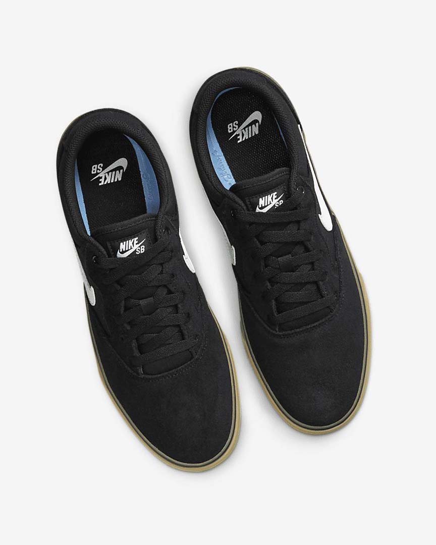 Black / Black / Light Brown / White Nike SB Chron 2 Women's Skate Shoes | CA_3042