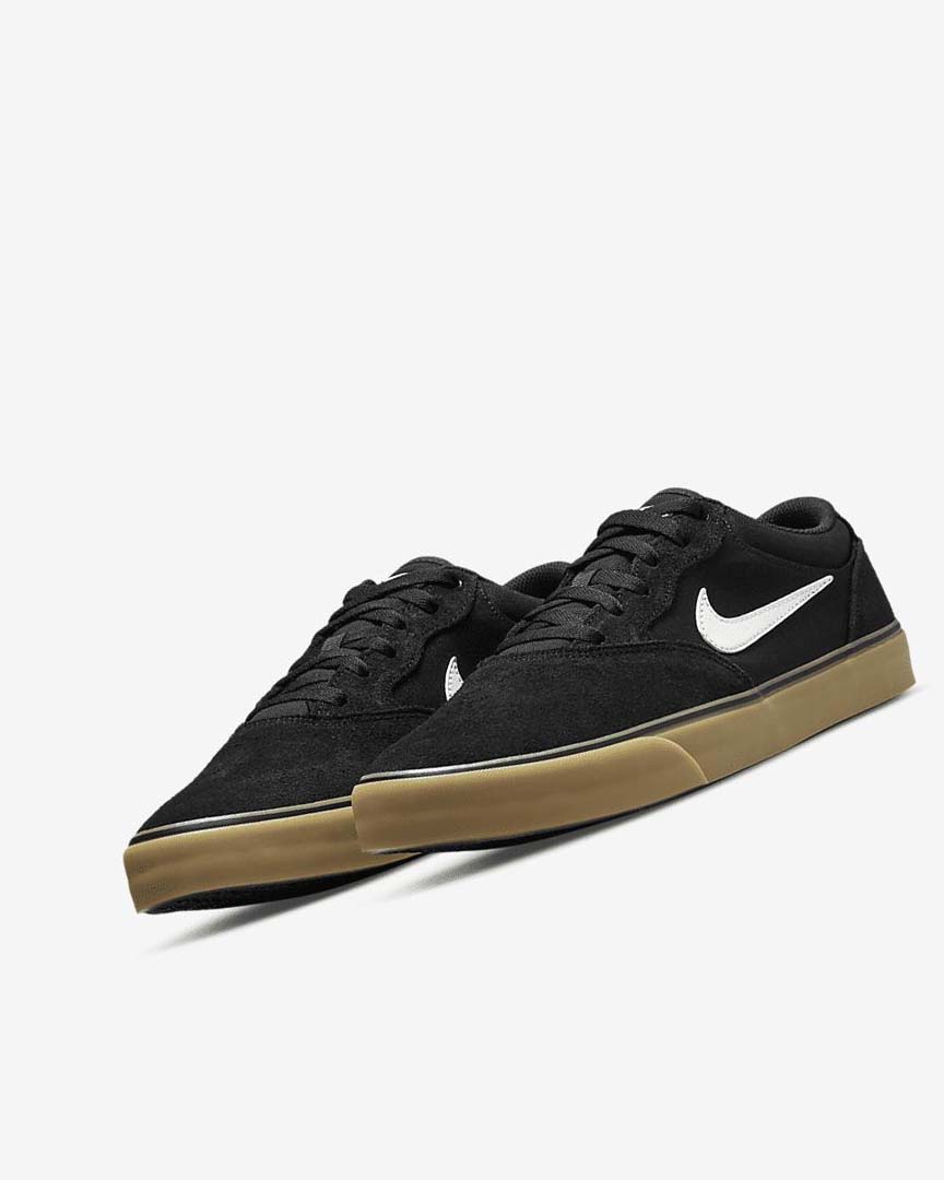 Black / Black / Light Brown / White Nike SB Chron 2 Women's Skate Shoes | CA_3042
