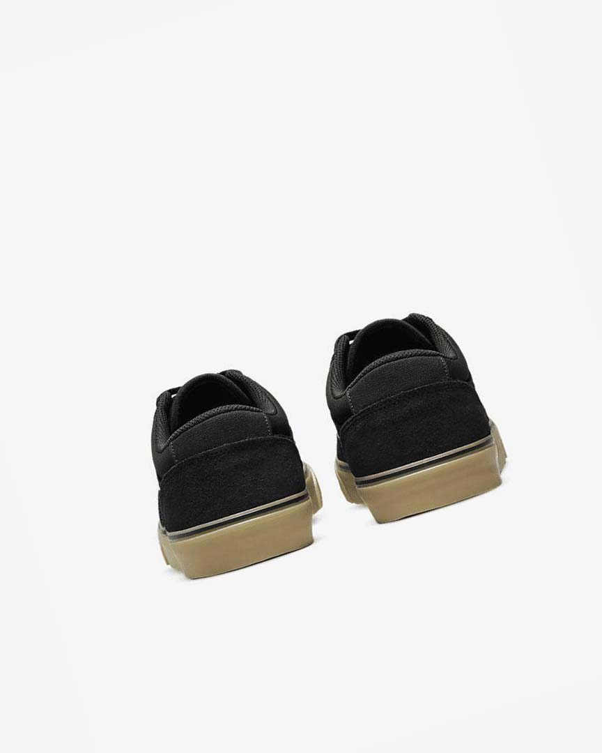 Black / Black / Light Brown / White Nike SB Chron 2 Men's Skate Shoes | CA_4798