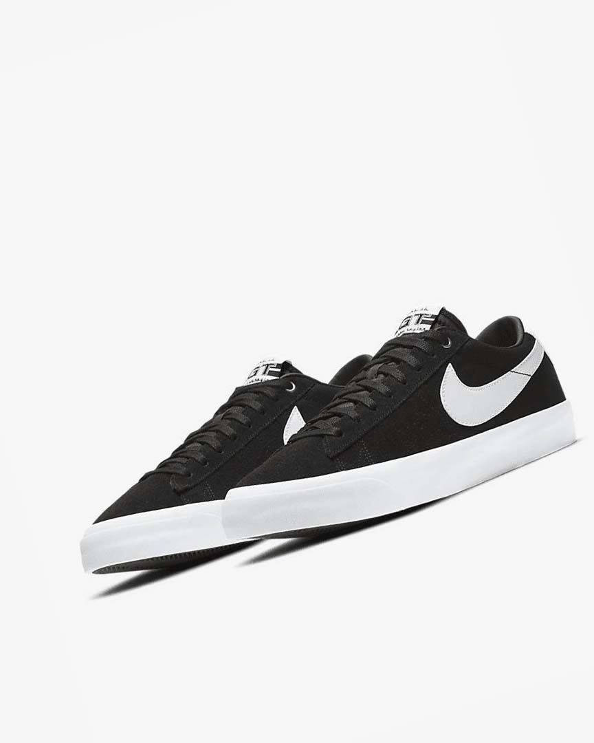 Black / Black / Light Brown / White Nike SB Zoom Blazer Low Pro GT Men's Skate Shoes | CA_5332