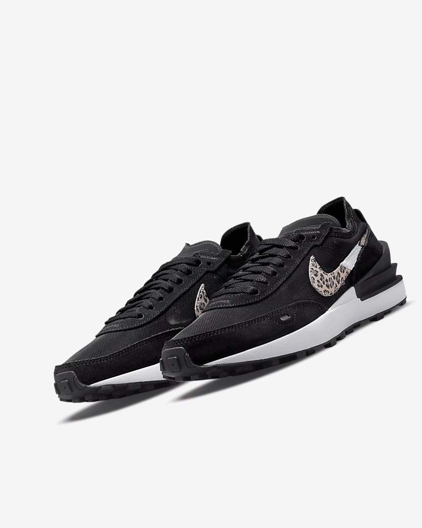 Black / Black / Multicolor Nike Waffle One SE Women's Sneakers | CA_5516