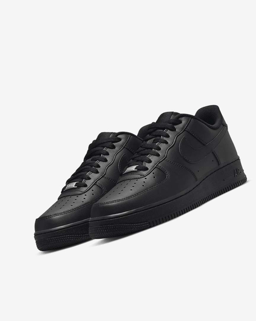 Black / Black Nike Air Force 1 '07 Men's Sneakers | CA_5000