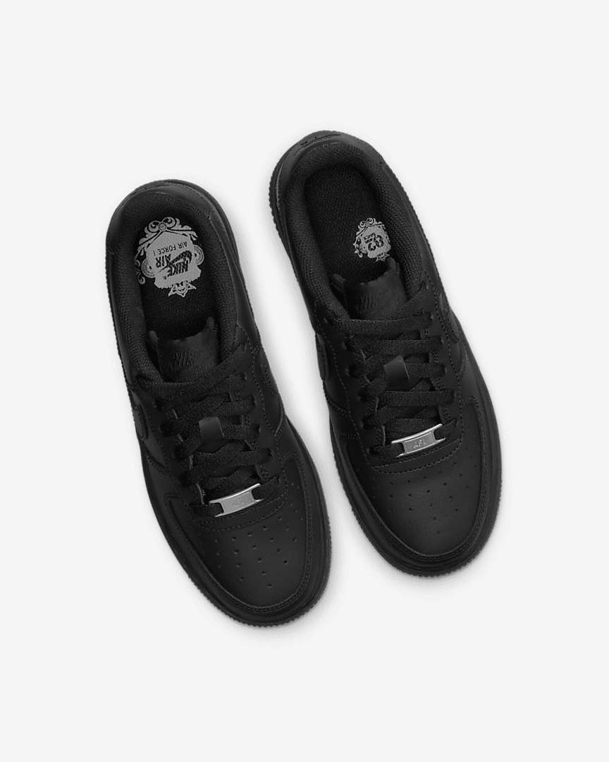 Black / Black Nike Air Force 1 LE Boys' Sneakers | CA_4753