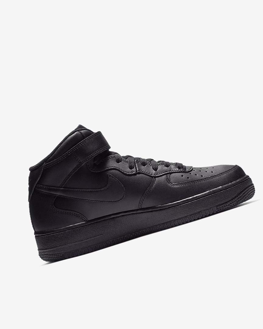 Black / Black Nike Air Force 1 Mid '07 Men's Sneakers | CA_2790