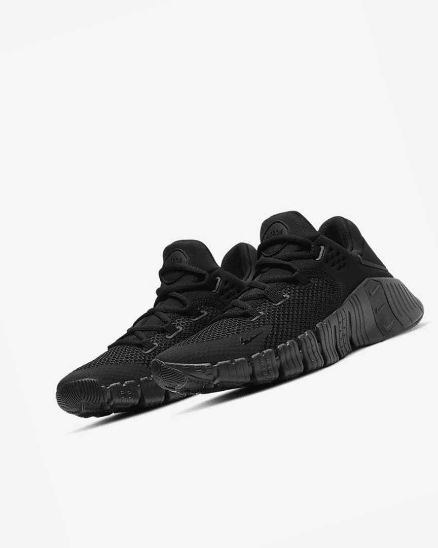 Black / Black Nike Free Metcon 4 Men's Training Shoes | CA_2255