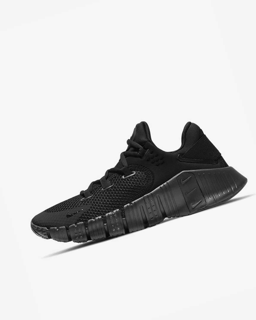 Black / Black Nike Free Metcon 4 Men\'s Training Shoes | CA_2255