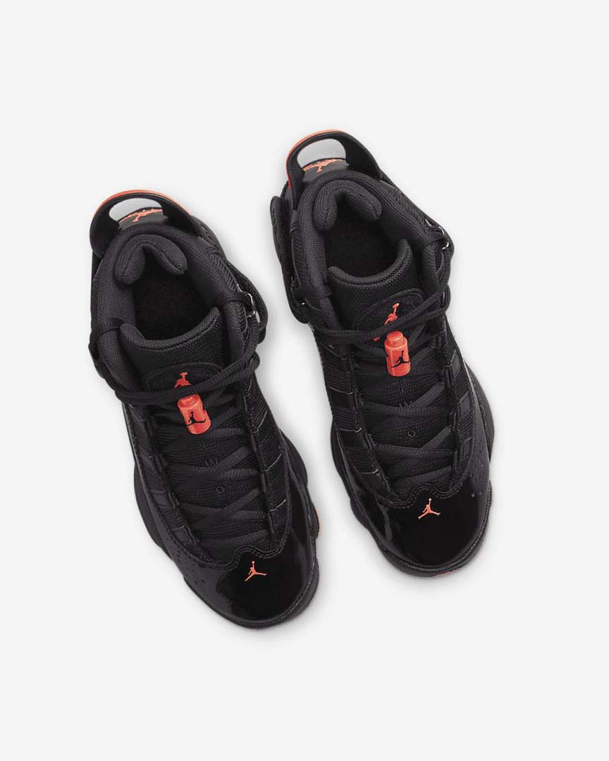 Black / Black Nike Jordan 6 Rings Boys' Basketball Shoes | CA_3231