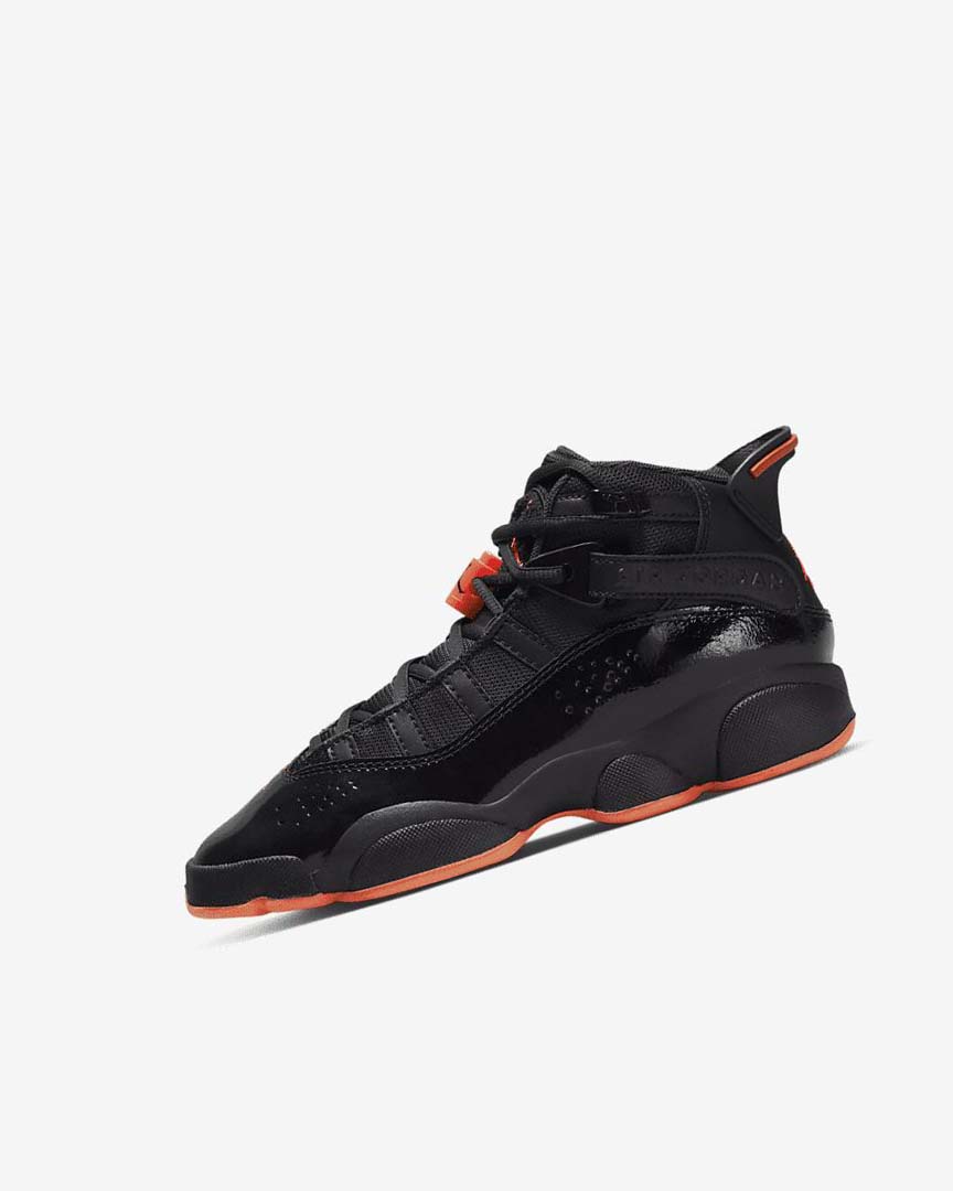 Black / Black Nike Jordan 6 Rings Boys\' Basketball Shoes | CA_3231