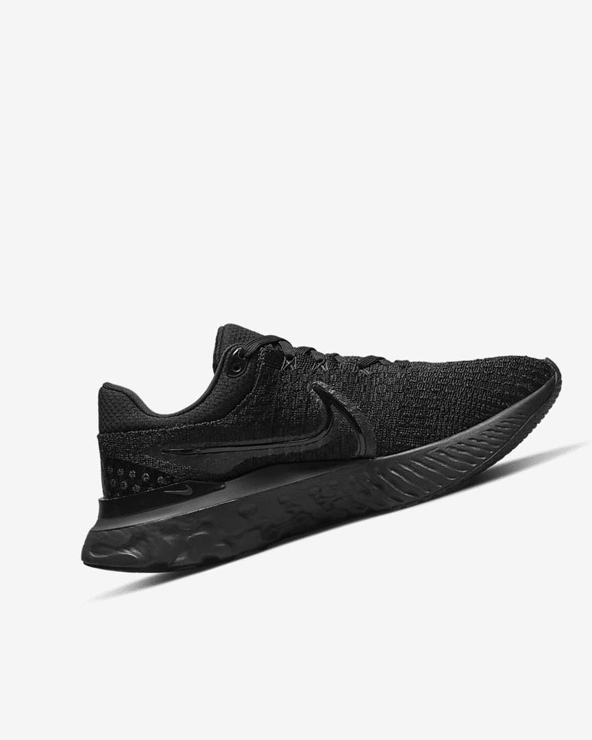 Black / Black Nike React Infinity Run Flyknit 3 Women's Running Shoes | CA_4951