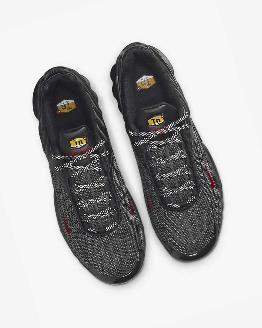 Black / Black / Silver / Red Nike Air Max Plus 3 Men's Sneakers | CA_2917