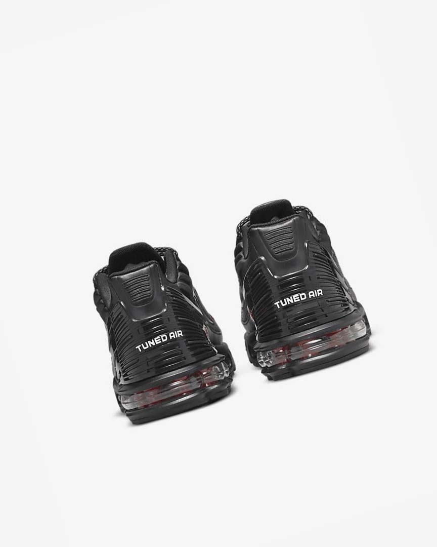 Black / Black / Silver / Red Nike Air Max Plus 3 Men's Sneakers | CA_2917