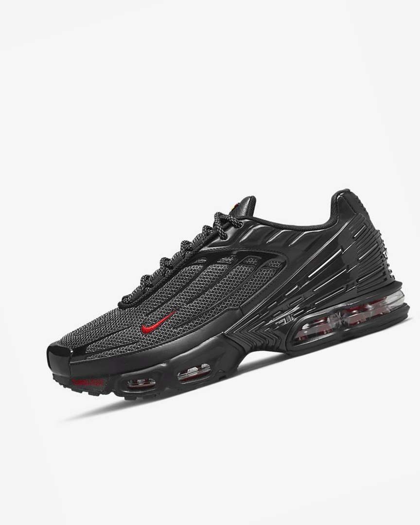 Black / Black / Silver / Red Nike Air Max Plus 3 Men\'s Sneakers | CA_2917