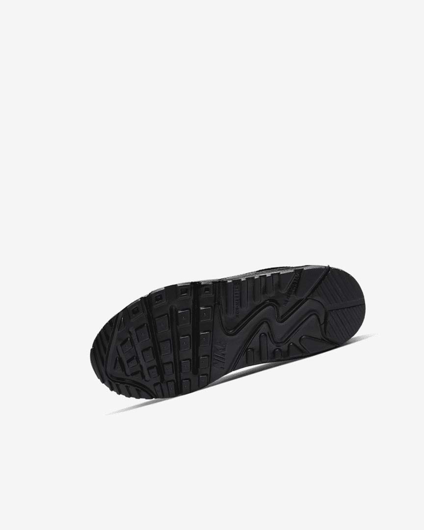 Black / Black / White / Black Nike Air Max 90 Girls' Casual Shoes | CA_2671