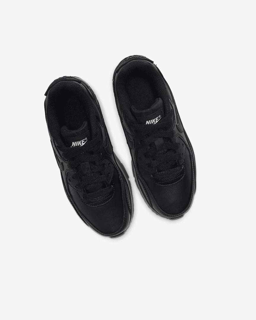 Black / Black / White / Black Nike Air Max 90 Girls' Casual Shoes | CA_2671