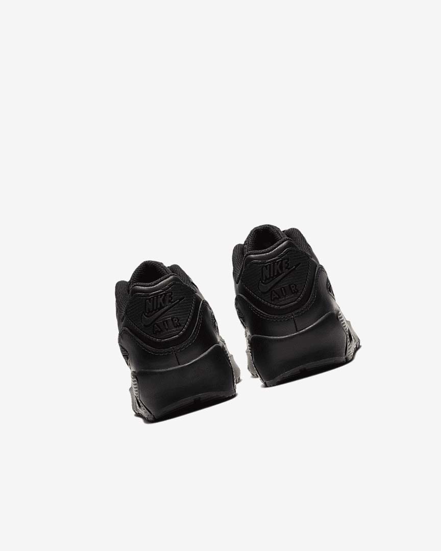 Black / Black / White / Black Nike Air Max 90 LTR Boys' Casual Shoes | CA_2954