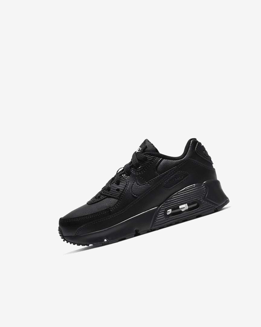 Black / Black / White / Black Nike Air Max 90 Boys\' Casual Shoes | CA_3054