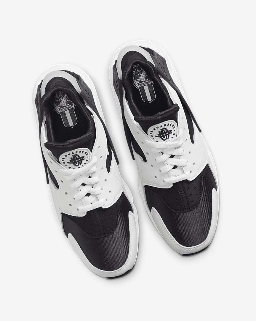 Black / Black / White Nike Air Huarache Men's Sneakers | CA_4904